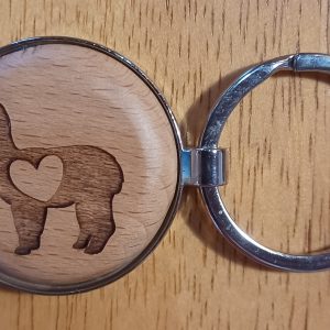 Alpaca Key Chain Round